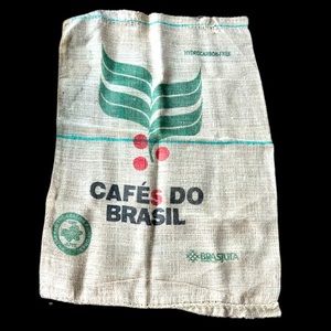 Large Burlap Sack Coffee Sack in Original Condition